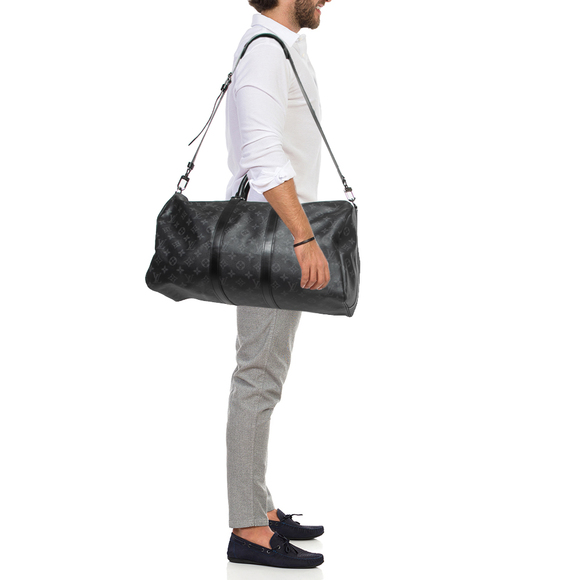 LOUIS VUITTON Monogram Eclipse Canvas Keepall Bandoulire 45 - Picture 2 of 8